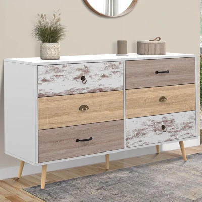 Afbeelding van BAHIA XXL 6 ladekast 140 cm Scandinavisch