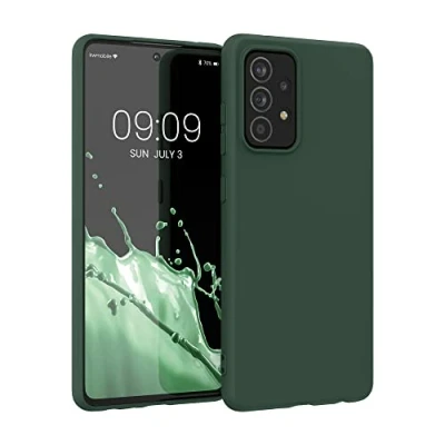Afbeelding van kwmobile telefoonhoesje geschikt voor Samsung Galaxy A52 / 5G A52s Hoesje smartphone Back cover in mosgroen