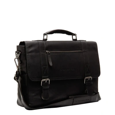 Afbeelding van The Chesterfield Brand Leren Laptoptas Zwart Imperia