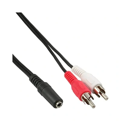Afbeelding van InLine Cinch/jack kabel (5 m, RCA, 3,5 mm aansluiting (AUX)), Audiokabel