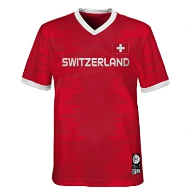 Afbeelding van FIFA Officieel 2023 voetbalshirt voor dames, wereldkampioenschap, Zwitsers voetbalshirt, uniseks, 1 stuk