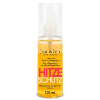 Afbeelding van Jean &amp; Len 2 fasen hittebeschermingsspray zonder parabenen en siliconen. Beschermt het haar tegen schade door hitte tot 220 C. Anti kroes formule,