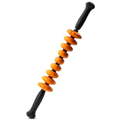 Afbeelding van TriggerPoint STK Contour Massage Roller Fasciarol 50 cm Draagbare Massageroller met Handvat Flexibel Oranje