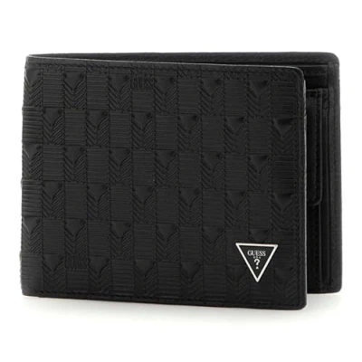 Afbeelding van GUESS Madrid Billfold W Coin Pocket, herenportemonnee, uniek, zwart, Taglia Unica, zwart.