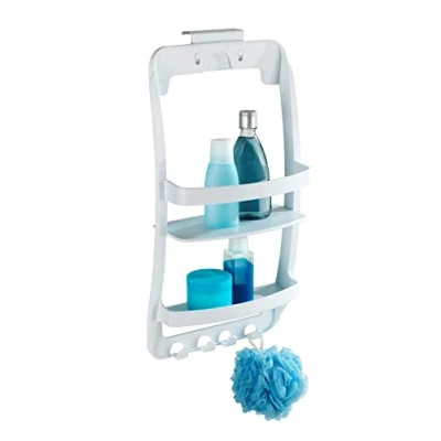 Image de Wenko 8409100 etagère de douche universelle blanc plastique 53,5 x 26 13 cm
