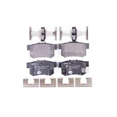 Afbeelding van HELLA 8DB 355 015 611 Remblokkenset Met akoestische slijtagewaarschuwing toebehoren SUZUKI: SWIFT 3, SX4 I Hatchback, Saloon, HONDA: CIVIC 8