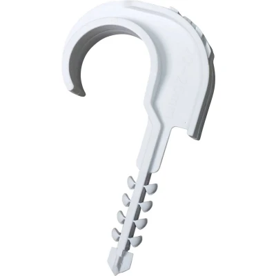Afbeelding van N &amp; L Einzelsteckschelle 25 32mm Bevestigingsklem Insteekbaar 532STN Voor steekmontage in muur, Met steekdeuvel, UV stabiel Lichtgrijs 50 stuk(s)