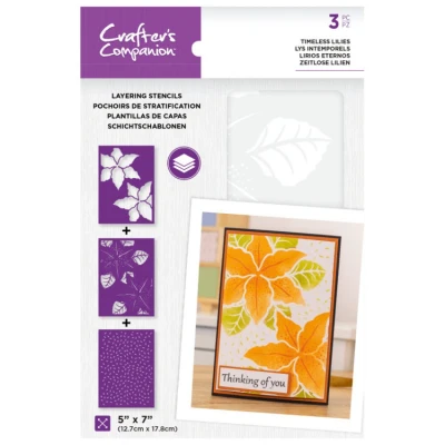 Afbeelding van CC Layering Floral Stencil Timeless Lilies