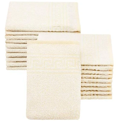 Afbeelding van ZOLLNER Set washandjes, 20, 16 x 22 cm, katoenmix, 340 g/m², geel