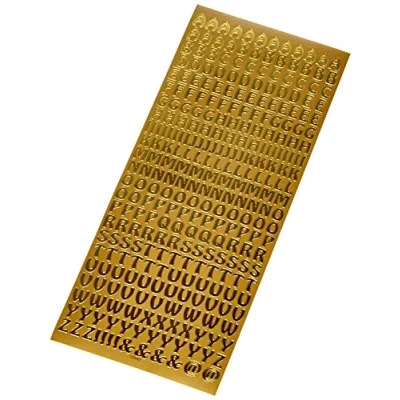 Afbeelding van Anita&#039;s Capital Letters Outline stickers, goud