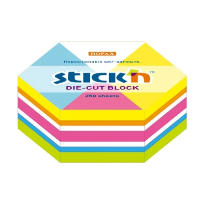 Image de Stick&#039;n Die Cut hexagon mix fluo 61 x 70 mm (250 feuilles)