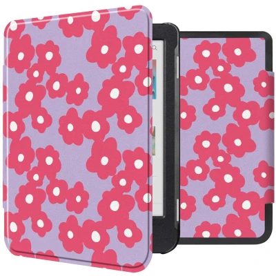 Afbeelding van imoshion E reader Hoesje Geschikt voor Kobo Clara Colour, BW Design Sleepcover Bookcase Dusty Rose Blossom