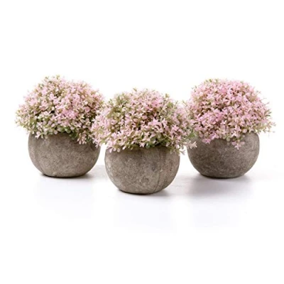 Afbeelding van T4U Plastic kunstmatige potplanten Baby&#039;s Tear decoratieve bloem voor thuis/kantoor decoratie roze, 3 stuks