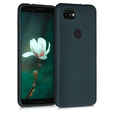 Afbeelding van kwmobile telefoonhoesje geschikt voor Google Pixel 3a Hoesje smartphone Back cover in metallic petrol