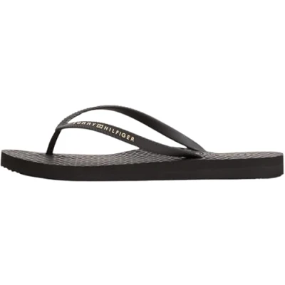 Afbeelding van Tommy Hilfiger Strap Beach Sandal Fw0fw08736 teenslippers voor dames, Zwart, 42 EU