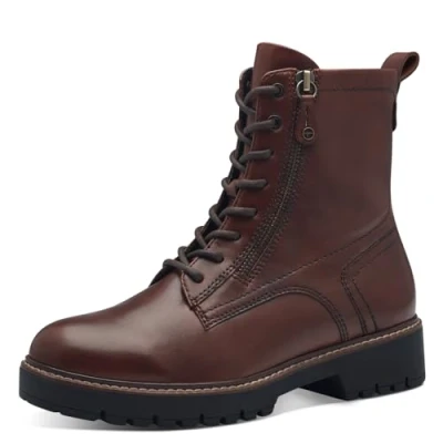 Afbeelding van Tamaris Veterboots, Dames, Maat: 37, Muscat leather Leer