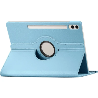 Afbeelding van iMoshion Tablet Hoes Geschikt voor Samsung Galaxy Tab S9 Plus 360 Draaibare Bookcase Turquoise /Turquoise