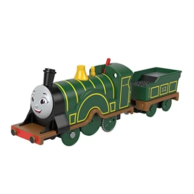 Afbeelding van Fisher Price Thomas en zijn vrienden, gemotoriseerde locomotief, Emilia, werkt op batterijen, met kolentank, om te verzamelen, speelgoed voor kinderen, vanaf 3 jaar, HHN41