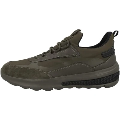 Afbeelding van Geox U Spherica Actif Sneakers laag, Heren, Maat: 45, Military Leer en textiel