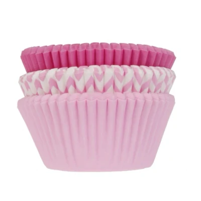 Afbeelding van Cupcake Cups HoM Roze Assortiment 50x33mm. 75st.
