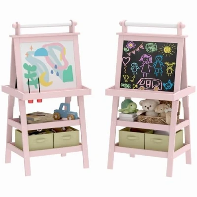 Afbeelding van AIYAPLAY Kinder ezel MDF 59x48x118cm Roze