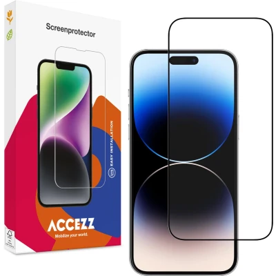 Afbeelding van Accezz Screenprotector Geschikt voor iPhone 15 Pro Gehard Glass Full Cover