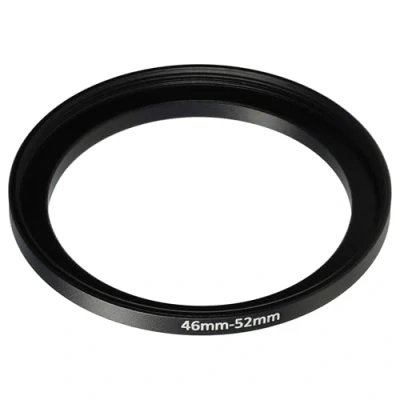 Afbeelding van vhbw Step Up ringadapter van 46 mm naar 52 voor cameralens, metalen filteradapter, zwart