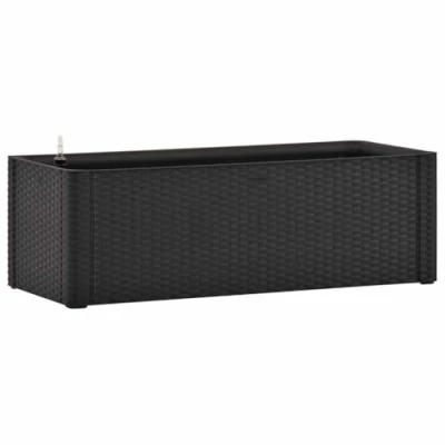 Afbeelding van Plantenbak hoog zelfbewateringssysteem 100x43x33 cm antraciet