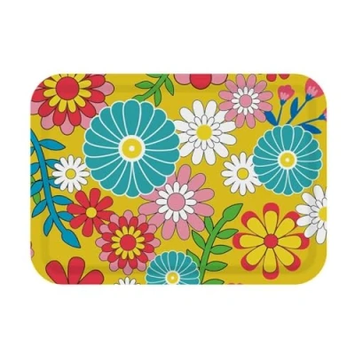 Afbeelding van Dienblad Versa Geel Polyethyleen RPET Blommor 27 x 2,2 38 cm