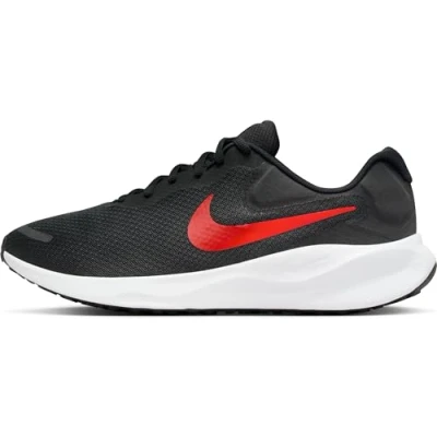 Afbeelding van Nike Performance Revolution 7 Hardloopschoenen neutraal, Heren, Maat: 40, Black/universal red/white Textiel/ synthetisch