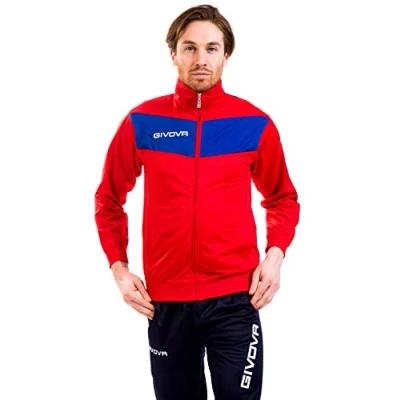 Afbeelding van Givova, Visa sweatshirt, lichtblauw/rood, 3XL