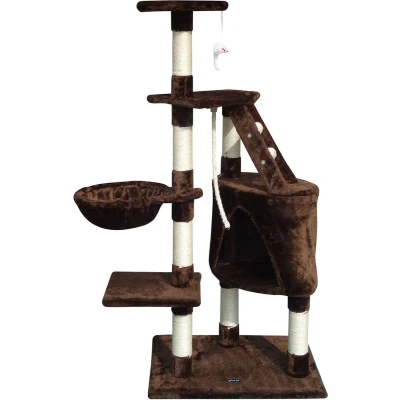 Afbeelding van Krabpaal voor katten Gloria 55 x 40 120 cm Bruin Hout Papier Sisal