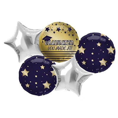 Afbeelding van Folie ballonnen Set Geslaagd 45cm 5 stuks