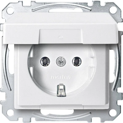 Afbeelding van Merten MEG2311 0419 Wandcontactdoos System M Polar wit