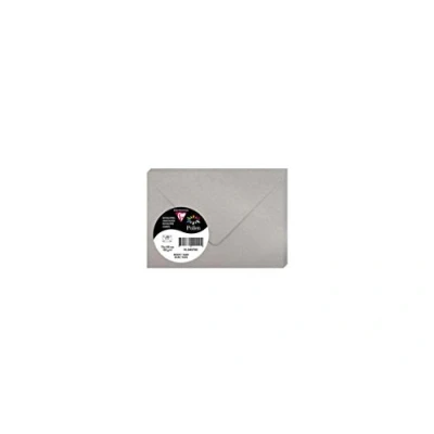 Afbeelding van Clairefontaine 54070C enveloppen, rubber, formaat 7,5 x 10 cm, 120 g/m², kleur: zilver, uitnodigingen voor evenementen en brieven, collectie pollen, premium papier, glad