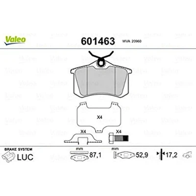Afbeelding van Valeo Remblokset 601463