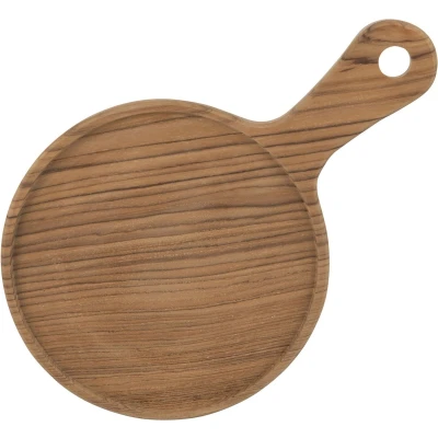 Afbeelding van J Line Rond snijplank hout naturel S