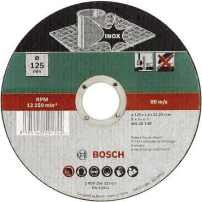 Afbeelding van Bosch Accessories WA 60 T BF 2609256320 Doorslijpschijf recht 115 mm 1 stuk(s) RVS, Metaal