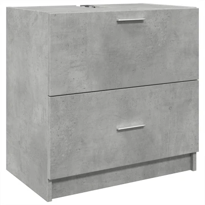 Afbeelding van Wastafelkast 59x37x59 cm bewerkt hout betongrijs
