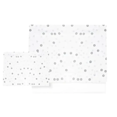 Afbeelding van Various Beddengoed voor wieg, 60 x 120 cm, beddengoed, 100% extra zacht katoen, gekoeld in Europa, (onderkant + laken kussensloop) met maanprint grijs/wit