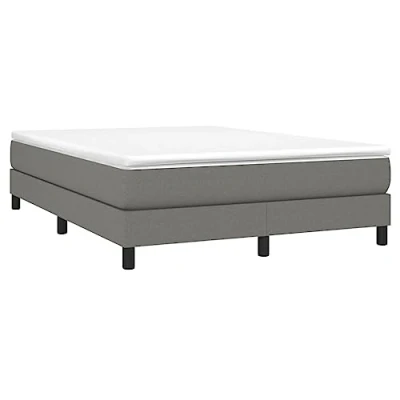 Afbeelding van Boxspringframe stof donkergrijs 140x200 cm