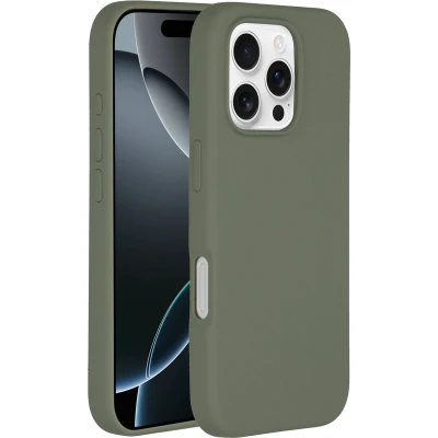 Afbeelding van Accezz Hoesje Geschikt voor iPhone 16 Pro Siliconen Liquid Silicone Backcover MagSafe Lichtgroen