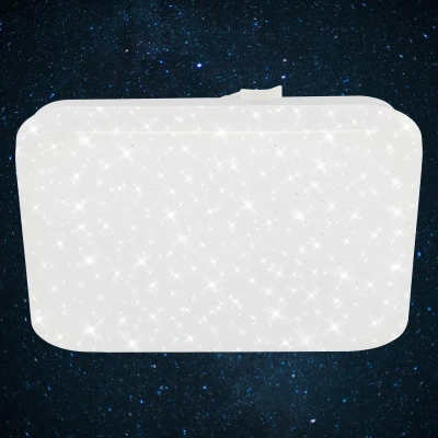 Afbeelding van Briloner Leuchten VIPE Plafondlamp Met sterrenhemel effect 8W sterdecor Vierkant Wit