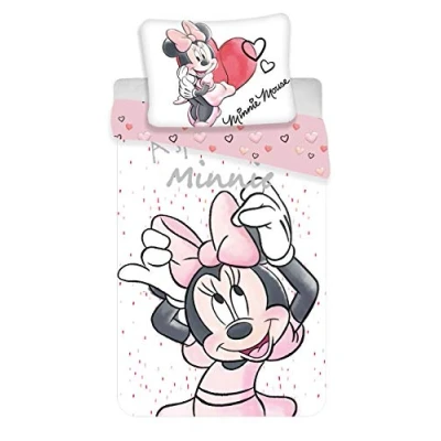 Afbeelding van Disney Minnie White Beddengoed Katoen Dekbedovertrek Eenpersoonsbed
