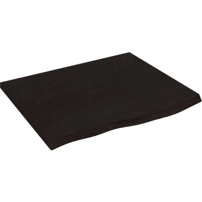Afbeelding van vidaXL Wastafelblad 60x50x2 cm behandeld massief hout donkergrijs