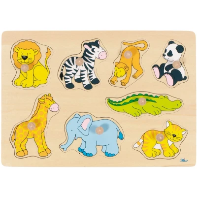Afbeelding van Goki Knoppenpuzzel Dierentuin
