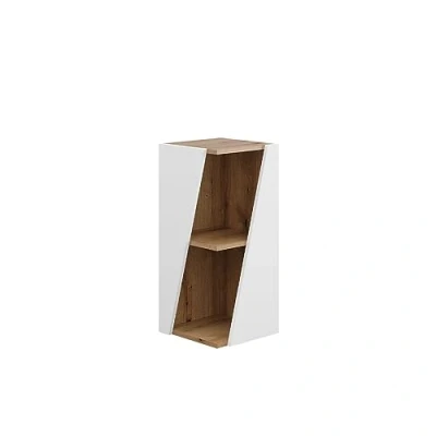 Afbeelding van Vicco Halfhoge kast Benno, Wit/Kunstnijverheid, 31.6 x 70.5 cm met open vakken
