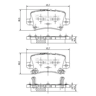 Afbeelding van Nipparts Remblokset J3614018