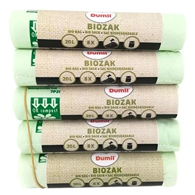 Afbeelding van Vuilniszakken 20 liter (8 stuks, Biologisch afbreekbaar)