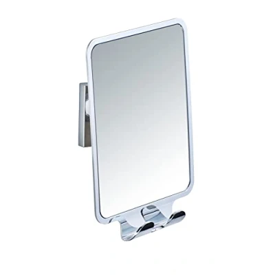 Afbeelding van Wenko Vacuüm Loc® Anticondensspiegel Quadro, make upspiegel, douche en bad, met 2 haken, zonder boren, gemaakt van hoogwaardig kunststof 14 x 19,5 8 cm